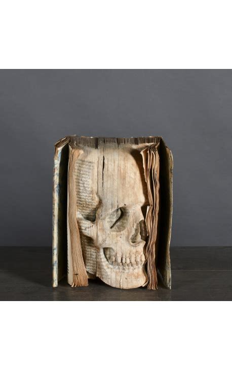 Memento Mori Buch Mit Skulptiertem Totenkopf