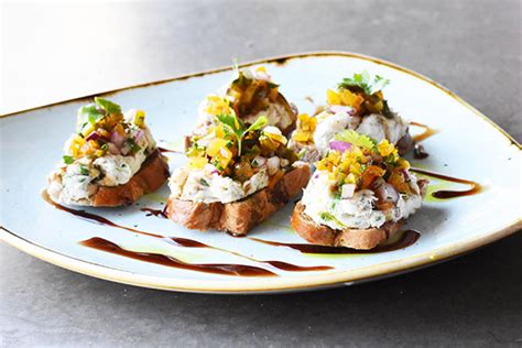 Recipe Smoked Fish Bruschetta With Apricot And Jalapeño Salsa • Fish