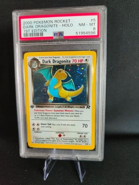 Pokemon 2000 Rocket 1st Edition 5 Dark Dragonite PSA 8 7 Kaufen Auf