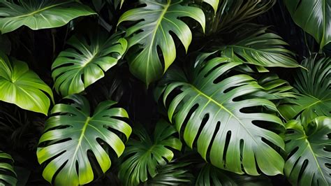 AI generated Green Monstera Leaves Wallpaper Ai Generated. 40725795