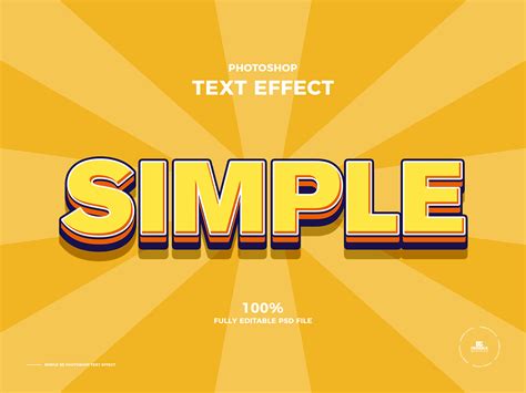 Free Simple 3d Photoshop Text Effect On Behance