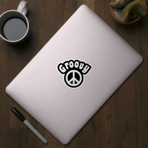 Groovy Peace Sign - Groovy - Sticker | TeePublic