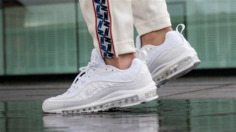 Nike Air Max 98 Triple White Where To Buy 640744 106 The Sole