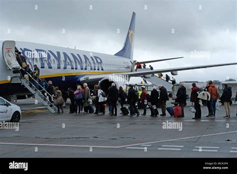 Passengers Boarding A Ryanair Plane At Bristol Airport Stock Photo Alamy