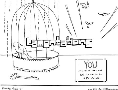 "Book of Lamentations" Bible Coloring Page