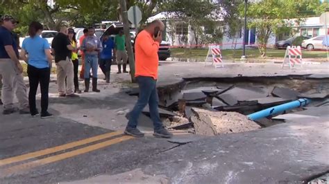 Water main rupture causes street-level flooding in Hollywood – WSVN ...