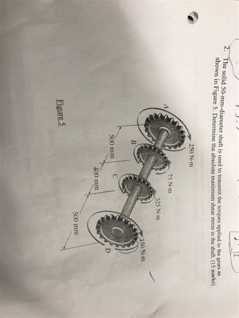 Solved The Solid 50 Mm Diameter Shaft Is Used To Transmit