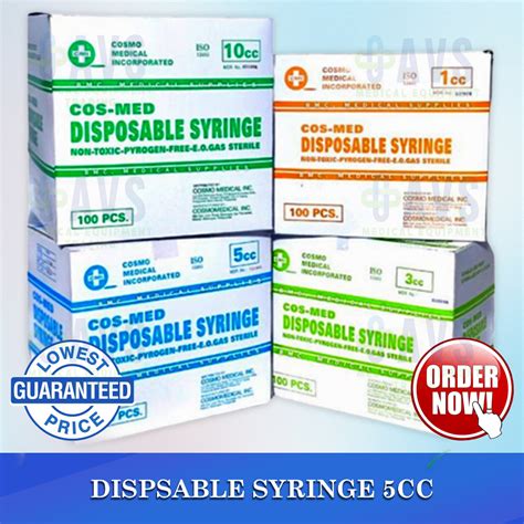 Cosmed Disposable Syringe Cc Shopee Philippines