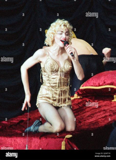 Madonna Performing At Eriksberg During Her Blond Ambition World Tour