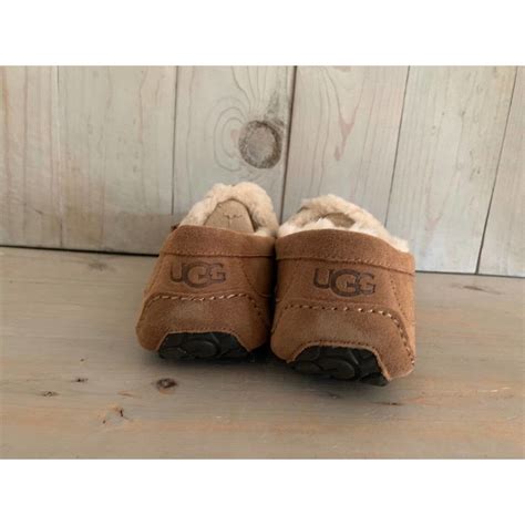 Ugg Ascot Chestnut Suede Sheepskin Moccasin Slippers Gem