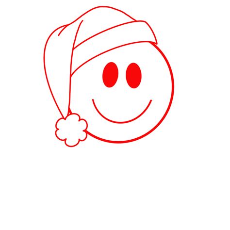 Santa Hat Smiley Face Svg