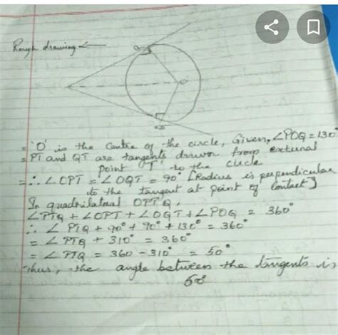 If Angle Between Two Radius Of A Circle Is Degree Find The Angle