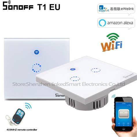 Sonoff T1 AB 1 2 Gang Wifi akıllı anahtar Akıllı Ev Otomasyonu 433 MHZ