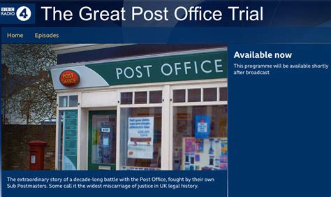 The Great Post Office Trial on BBC Radio 4