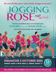 Jogging Rose 2022 à Nice avec SOS Cancer du Sein 2022