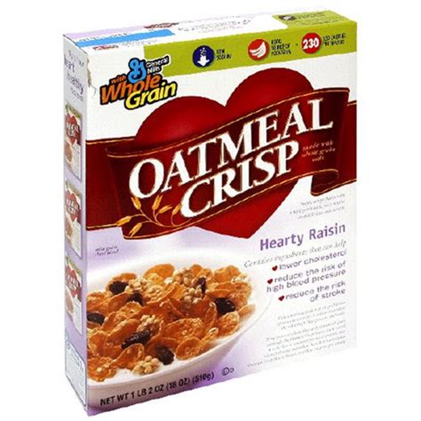 Oatmeal Crisp Cereal Hearty Raisin 18 Ounce Box Pack Of 4 Healthy