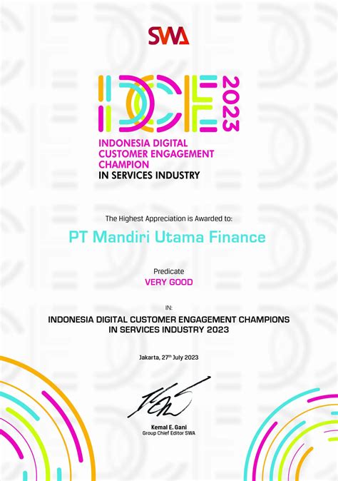 Indonesia Digital Customer Engagement Champion Dari Swa Mandiri