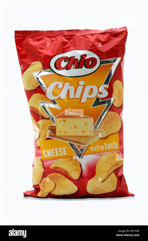 Chio Chips with cheese crisps Stock Photo - Alamy