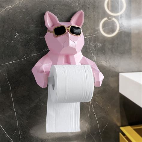 Statue Figurine Hanging Tissue Holder Toilet Washroom Wall Home Decor