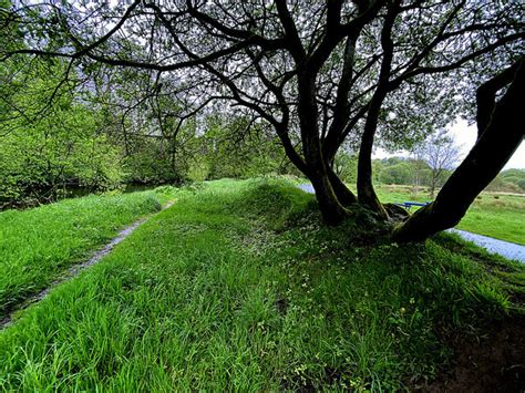 Flood Retaining Bank Along The Camowen Kenneth Allen Cc By Sa