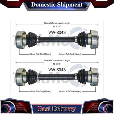 Trakmotive X Rear Left Right Cv Axle Shaft Joint For Porsche