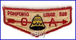 Pomponio Merged OA Lodge 528 Old Scout First Flap Patch Boy Scout Patches