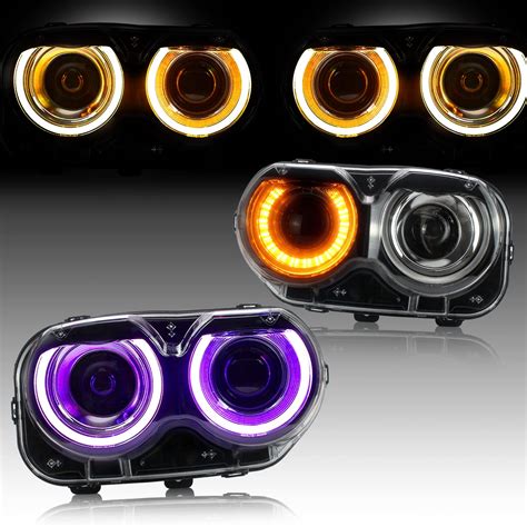 Buy VLAND Multi Color LED Projector RGB Headlights Assembly Compatible