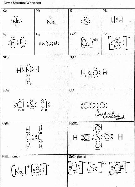 Printables Lewis Structure Worksheet With Answers Tempojs | Worksheets ...