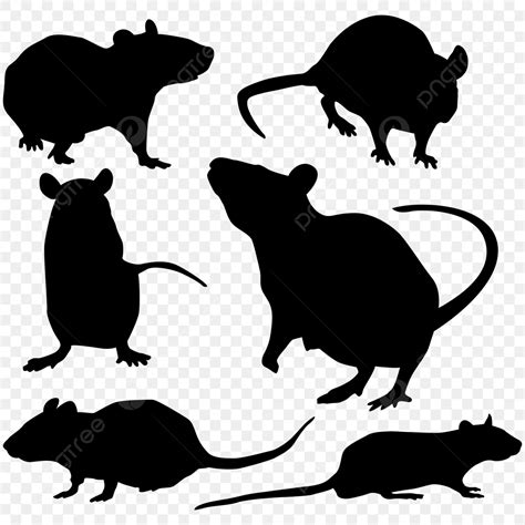 Mouse Rat Silhouette, Mouse Silhouette, Rat Silhouette, Animal ...