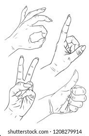 Middle Finger Fuck You Linear Black Stock Vector Royalty Free Shutterstock