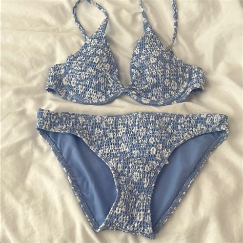 Hollister Swim Nwt Hollister Shirred Underwire Floral Bikini Set Poshmark