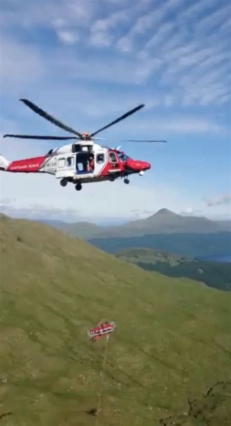 Dramatic Moment Stricken Climber Is Rescued By Arrochar Mountain Rescue