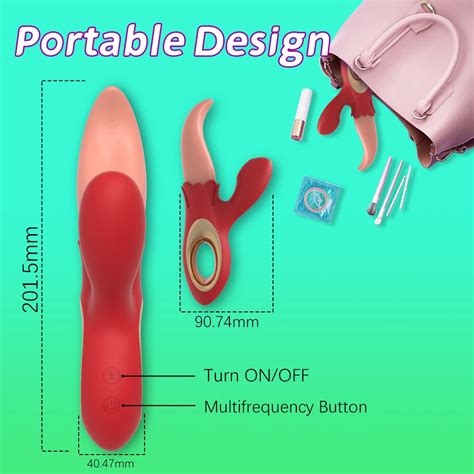 Realistic Tongue Licking Rose Vibrators With 10 Speed 7 Suction