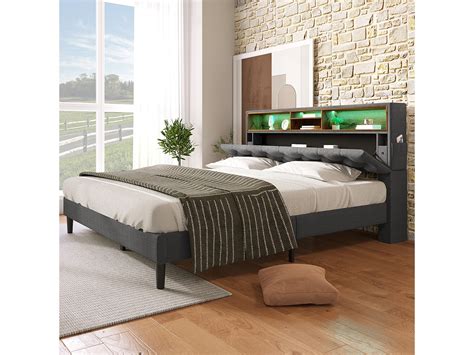 lit adulte  cm lit double avec tete de lit chargement usb