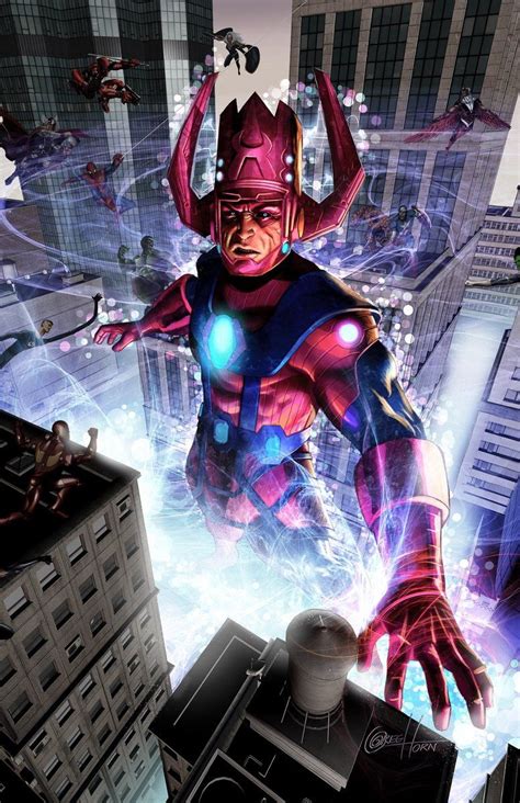 Galactus Vs Heroes High Quality 11 X 17 Digital Print Galactus