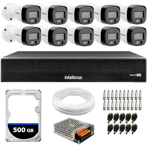 Kit 10 Câmeras Intelbras Vhd 1220 B Full Color