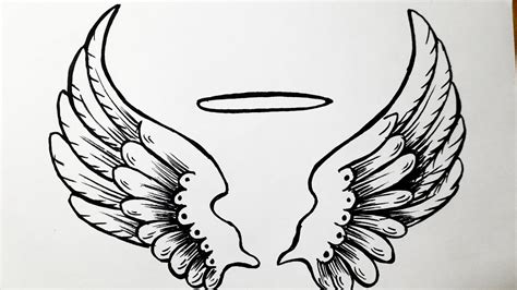 How To Draw Angel Wings Easy For Beginners YouTube