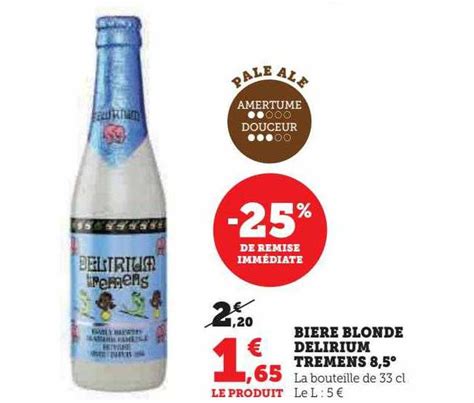 Promo Bière Blonde Delirium Tremens 8 5 chez U Express iCatalogue fr