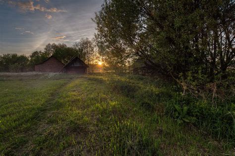 Картинка вечер в деревне (48 фото)