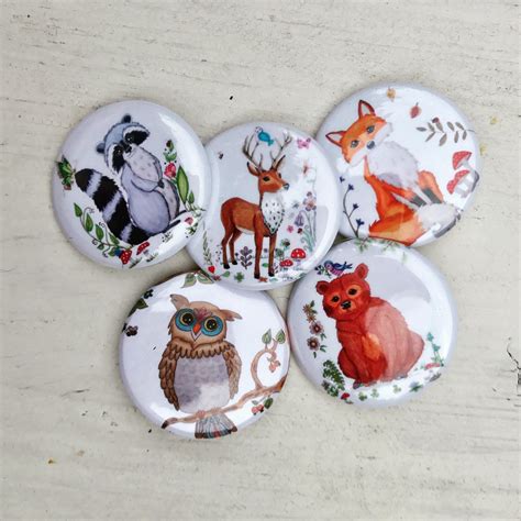 Pinback buttons, pin buttons, animal pins, pin badges You need These