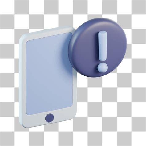 Premium PSD Error Damage Smartphone 3d Icon