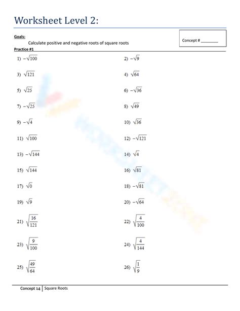 Free Collection Of Estimating Square Roots Worksheets