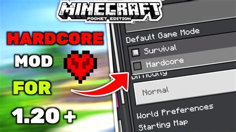 Hardcore Mode For Minecraft PE 1 20 How To Play Hardcore Mode In