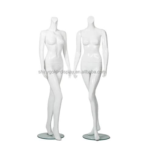 Wholesale Window Display Boutique Glossy White Headless Mannequins