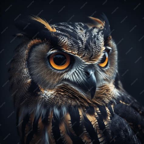 Premium AI Image | Owl Wallpaper Funny Owl Wallpaper Dark Sky Style