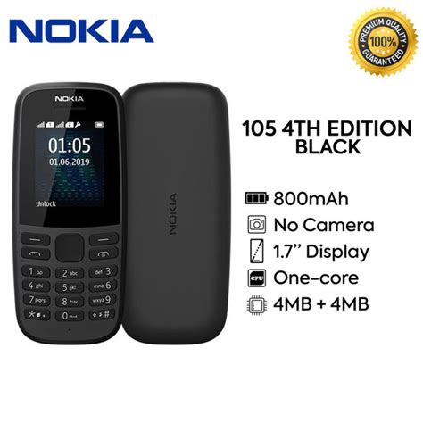 Nokia 105 Dual SIM 800 MAh Keypad Cellphone Basic Phone 100