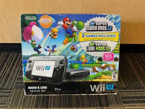 Nintendo Wii U Gb Console Deluxe Set Black Ebay