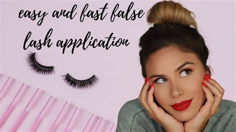 How To Apply False Lashes Easy And Fast Youtube