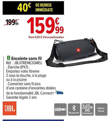 Promo Enceinte Sans Fil Jbl Chez Carrefour ICatalogue Fr