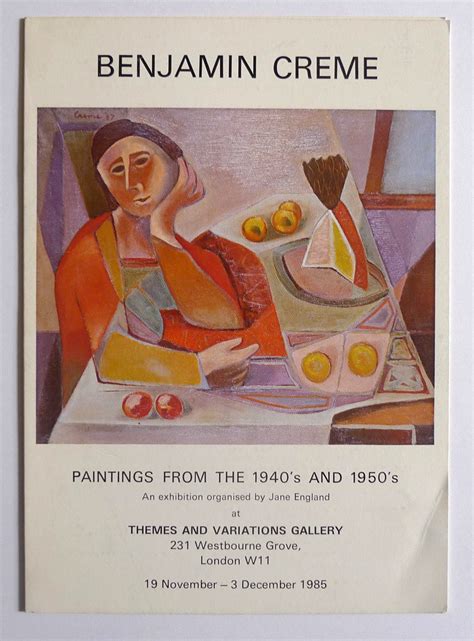 Benjamin CremeCREME, BENJAMIN. Benjamin Creme. Paintings from the 1940 ...